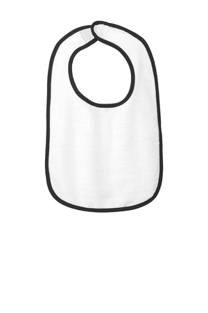 Rabbit Skins RS1003 Infant Contrast Trim Terry Bib — front