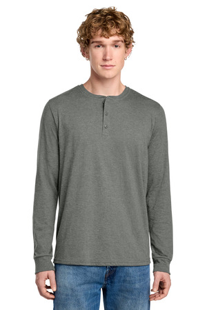 District Perfect Tri Long Sleeve Henley DT145