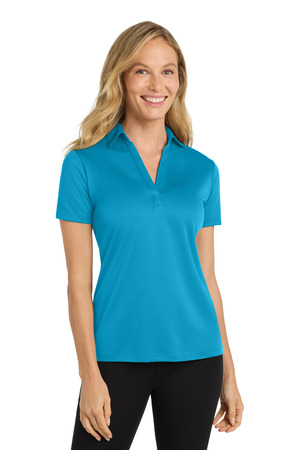Port Authority Women's Silk Touch Performance Polo. L540 in Parcel Blue