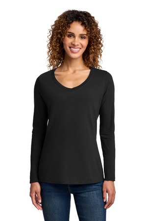 Port & Co Women's Long Sleeve Fan Favorite V-Neck Tee. LPC450VLS