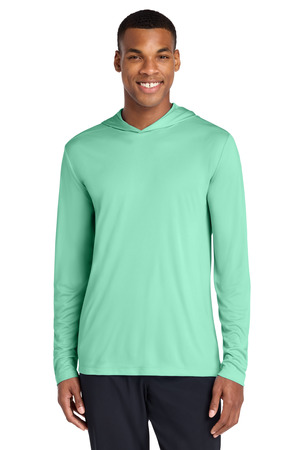 SPORT-TEK - Posi-UV Pro Long Sleeve Hoodie Mens ST420LSH in BrtSeafoam