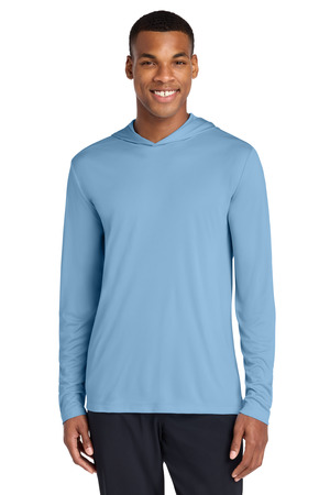 SPORT-TEK - Posi-UV Pro Long Sleeve Hoodie Mens ST420LSH in LightBlue