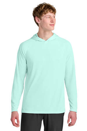 A4 - Cooling Performance Long Sleeve Hooded Tee A4N3409 in PastelMint