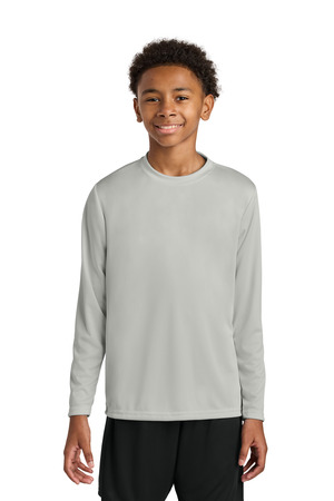 A4 - Cooling Performance Long Sleeve Tee Youth A4NB3165 in Silver
