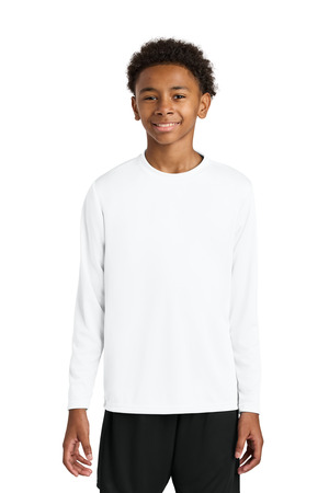 A4 - Cooling Performance Long Sleeve Tee Youth A4NB3165 in White