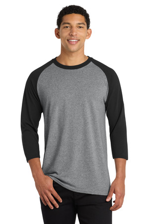Port & Co PC55RS Core Blend 3/4-Sleeve Raglan Tee — front