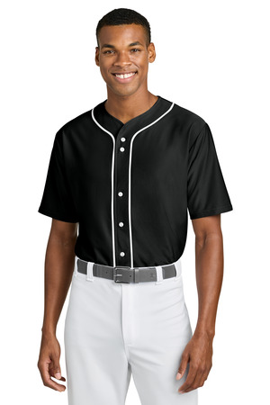 A4 A4N4184 Short Sleeve Full-Button Baseball Top — front
