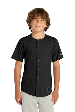 New Era YNEA220 Youth Diamond Era Full-Button Jersey — front