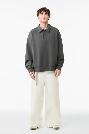BELLA+CANVAS Unisex 10-Ounce Polo Sweatshirt BC4741 in Asphalt