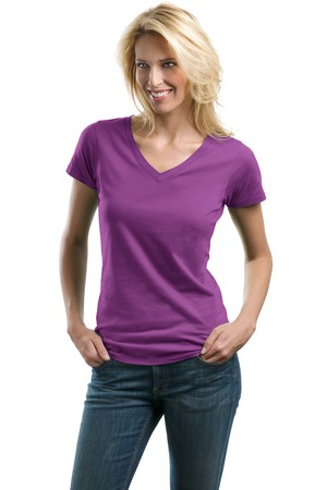 DISCONTINUED Port Authority Ladies Concept V-Neck Tee. LM1002