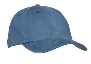 Port Authority PWU Garment-Washed Cap in Steel Blue