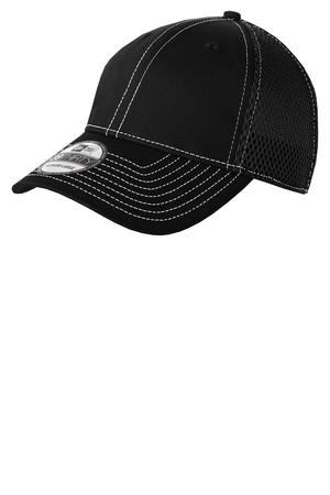 New Era NE1120 Stretch Mesh Contrast Stitch Cap in Black/ White