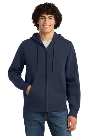 Sport-Tek ST258 Full-Zip Hooded Sweatshirt in True Navy