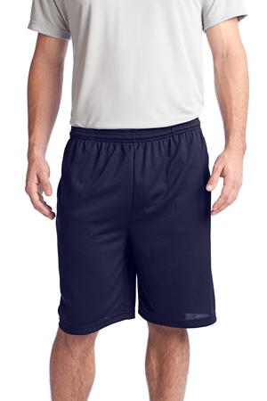 Sport-Tek ST312 PosiCharge Tough Mesh Pocket Short in True Navy