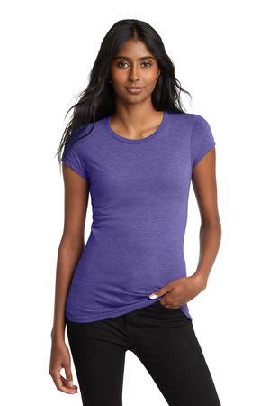 District DT6001 Women's Fitted Very Important Tee in Heathered Purple