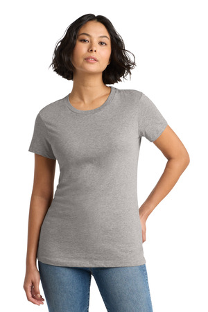 District DM104L Women's Perfect Weight Tee in Heathered Steel