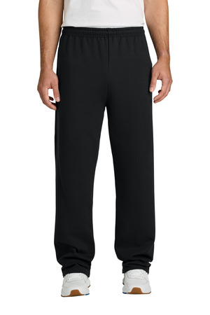Jerzees 974MP NuBlend Open Bottom Pant with Pockets in Black