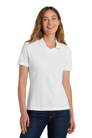 Port Authority L455 Women's Rapid Dry Polo in White
