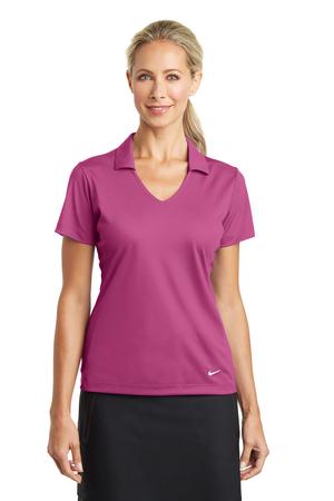 Nike 637165 Women's Dri-FIT Vertical Mesh Polo in Pink Fire