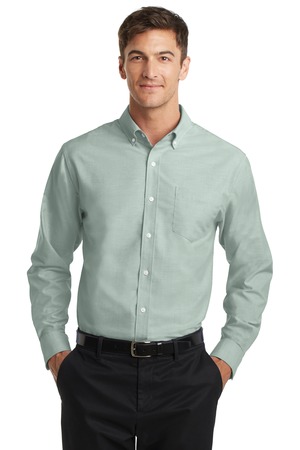 Port Authority S658 SuperPro Oxford Shirt in Green