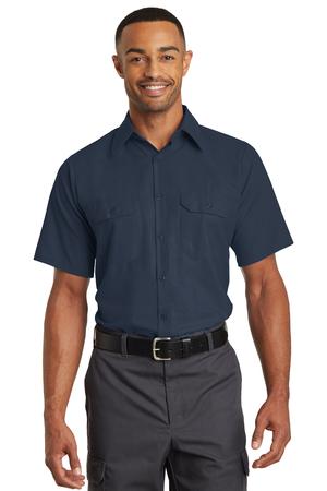 Red Kap SY60 Short Sleeve Solid Ripstop Shirt in Navy