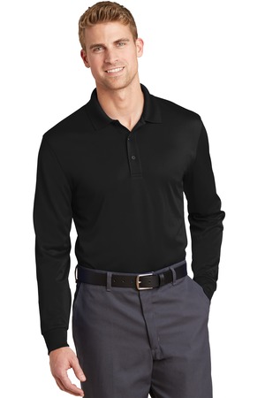 CornerStone CS412LS Select Snag-Proof Long Sleeve Polo in Black