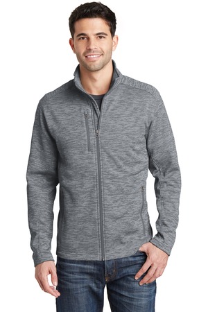Port Authority F231 Digi Stripe Fleece Jacket in Grey