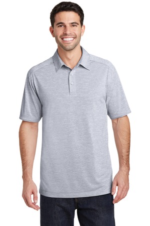 Port Authority K574 Digi Heather Performance Polo in Light Grey