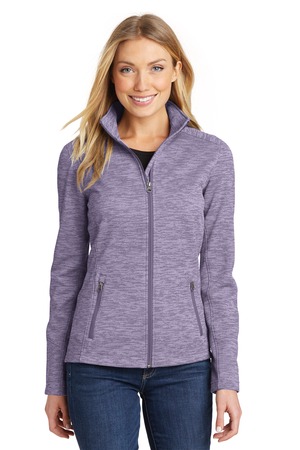 Port Authority L231 Women's Digi Stripe Fleece Jacket in Purple