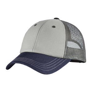 District DT616 Tri-Tone Mesh Back Cap in Chrome/ New Navy/ Charcoal