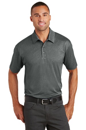 Port Authority K576 Trace Heather Polo in Charcoal Heather
