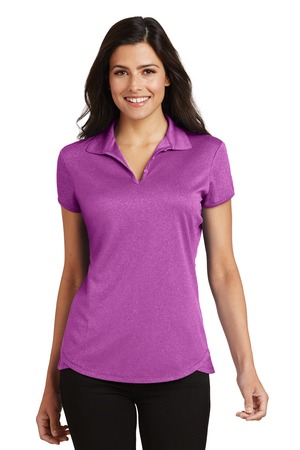 Port Authority L576 Women's Trace Heather Polo in Berry Heather