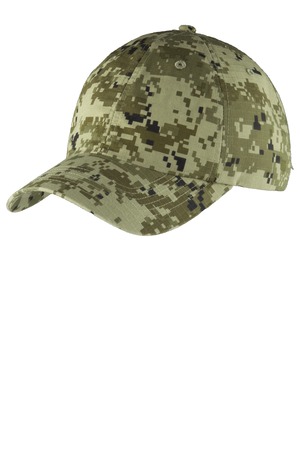 Port Authority C925 Digital Ripstop Camouflage Cap in Green Camo