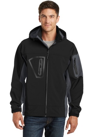 Port Authority J798 Waterproof Soft Shell Jacket in Black/ Graphite