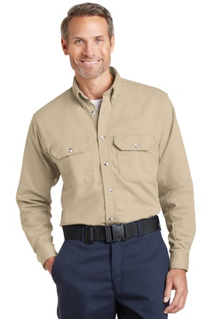 Bulwark SLU2 EXCEL FR ComforTouch Dress Uniform Shirt in Khaki