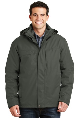 Port Authority J302 Herringbone 3-in-1 Parka in Spruce Green
