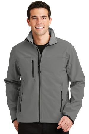 Port Authority J790 Glacier Soft Shell Jacket in Smoke Grey/ Chrome