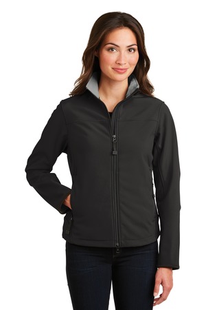 Port Authority L790 Women's Glacier Soft Shell Jacket in Black/ Chrome