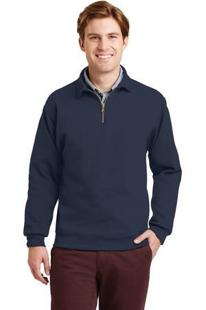Jerzees 4528M Super Sweats NuBlend - 1/4-Zip Sweatshirt with Cadet Collar in J. Navy