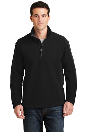 Port Authority F218 Value Fleece 1/4-Zip Pullover in Black