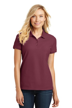 Port Authority L100 Women's Core Classic Pique Polo in Burgundy