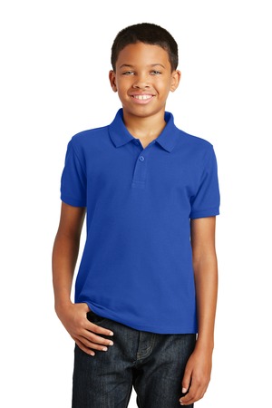 Port Authority Y100 Youth Core Classic Pique Polo in True Royal