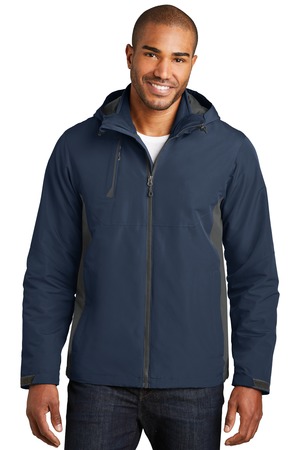 Port Authority J338 Merge 3-in-1 Jacket in Dress Blue Navy/ Grey Steel