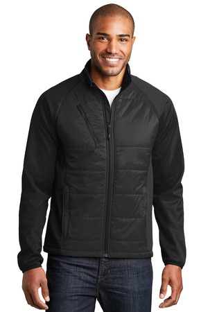 Port Authority J787 Hybrid Soft Shell Jacket in Deep Black