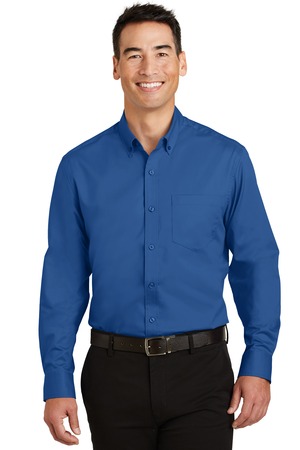 Port Authority S663 SuperPro Twill Shirt in True Blue