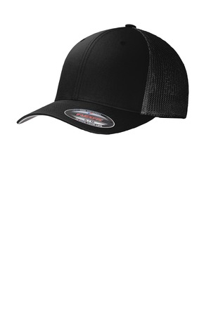 Port Authority C812 Flexfit Mesh Back Cap in Black/ Black