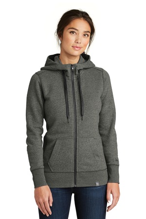 New Era LNEA502 Women's French Terry Full-Zip Hoodie in Black Twist