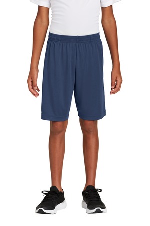 Sport-Tek YST355P Youth PosiCharge Competitor Pocketed Short in True Navy
