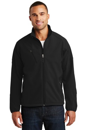 Port Authority J705 Textured Soft Shell Jacket in Black