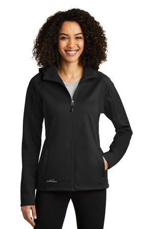 Eddie Bauer EB543 Women's Trail Soft Shell Jacket in Black/ Black